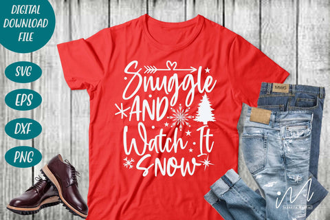 Snuggle and watch it snow svg, Christmas Gift svg, Snuggle Svg, Snow svg, Christmas svg SVG Isabella Machell 