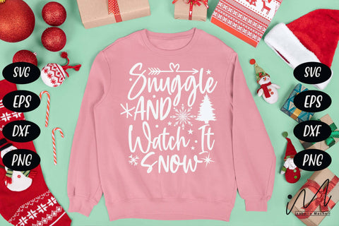 Snuggle and watch it snow svg, Christmas Gift svg, Snuggle Svg, Snow svg, Christmas svg SVG Isabella Machell 