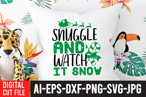 Snuggle And Watch it Snow SVG Cut File SVG BlackCatsMedia 