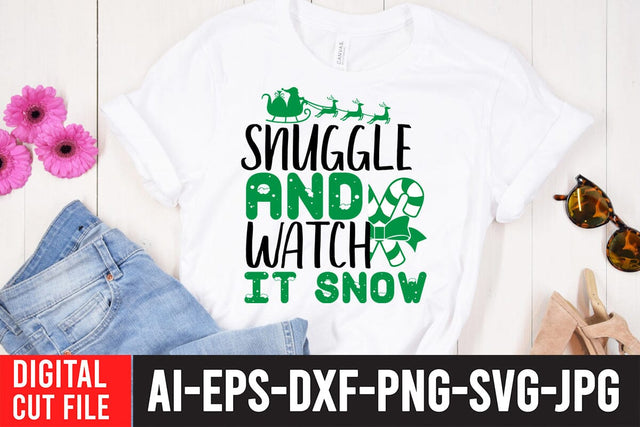 Snuggle And Watch it Snow SVG Cut File SVG BlackCatsMedia 