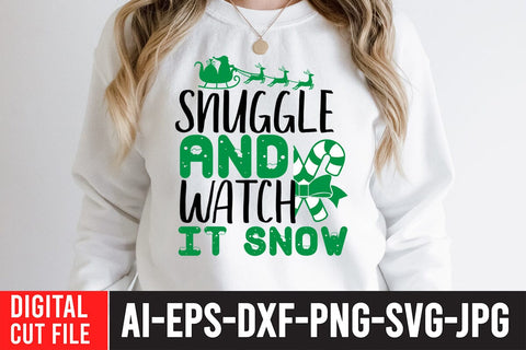 Snuggle And Watch it Snow SVG Cut File SVG BlackCatsMedia 