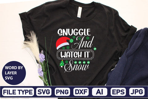 Snuggle And Watch It Snow SVG Cut File SVG DesignPlante 503 