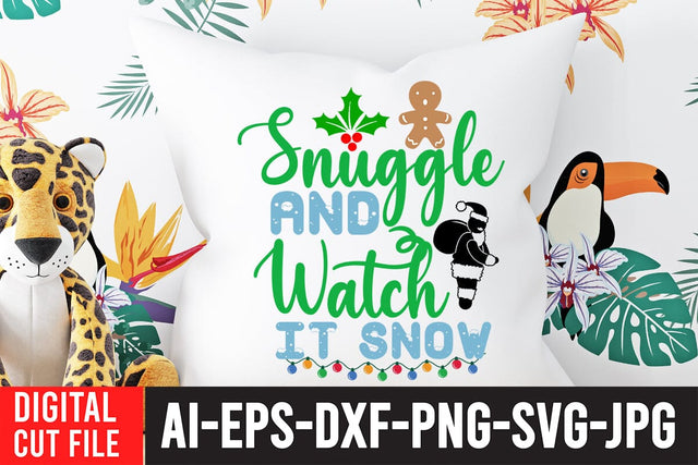 Snuggle And Watch it Snow SVG Cute File SVG BlackCatsMedia 
