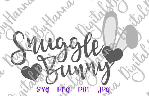 Snuggle Bunny Happy Easter Print & Cut SVG Digitals by Hanna 