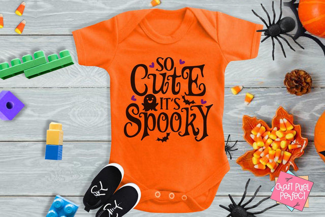 So Cute It's Spooky, Baby Boy Halloween Svg, Halloween Baby Svg, Spooky Svg, Halloween Cut File, Halloween Quote SVG Craft Pixel Perfect 