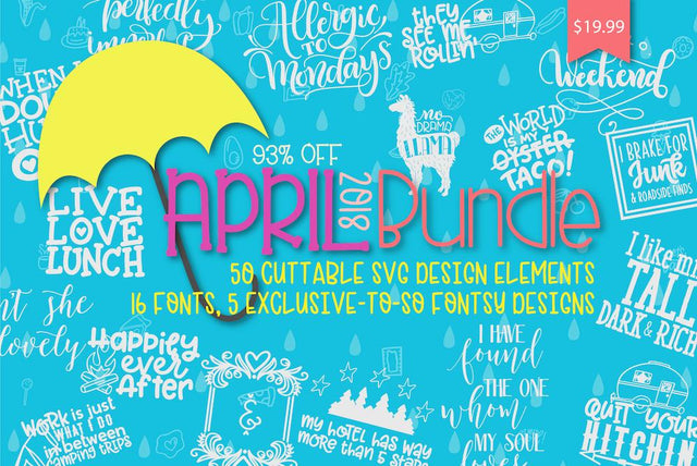 So Fontsy April 2018 Bundle Bundle So Fontsy Design Shop 