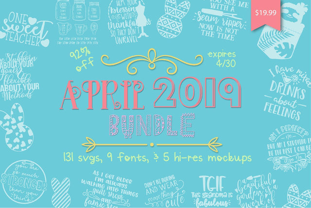 So Fontsy April 2019 Bundle Bundle So Fontsy Design Shop 