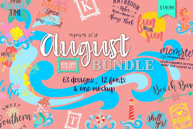 So Fontsy August 2018 Bundle Bundle So Fontsy Design Shop 