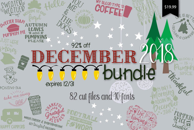 So Fontsy December 2018 Bundle Bundle So Fontsy Design Shop 