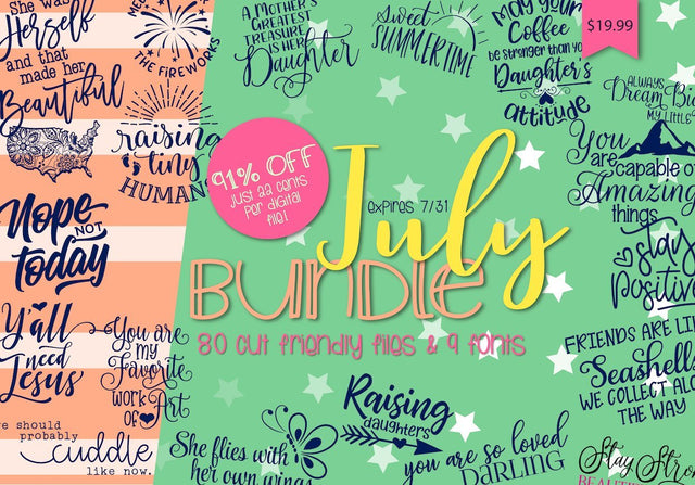 So Fontsy July 2018 Bundle Bundle So Fontsy Design Shop 
