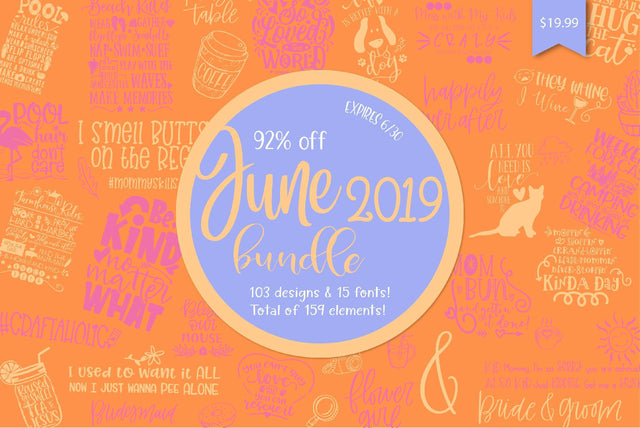 So Fontsy June 2019 Bundle Bundle So Fontsy Design Shop 
