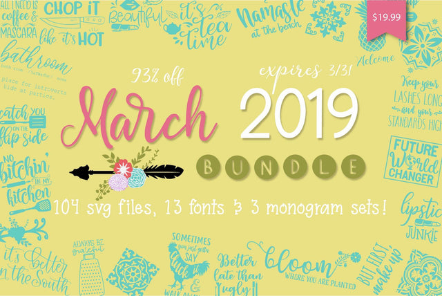 So Fontsy March 2019 Bundle Bundle So Fontsy Design Shop 