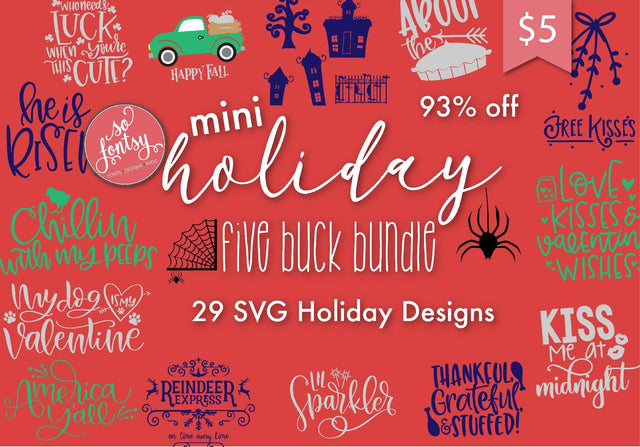 So Fontsy Mini-Holiday Five Buck Bundle Bundle So Fontsy Design Shop 