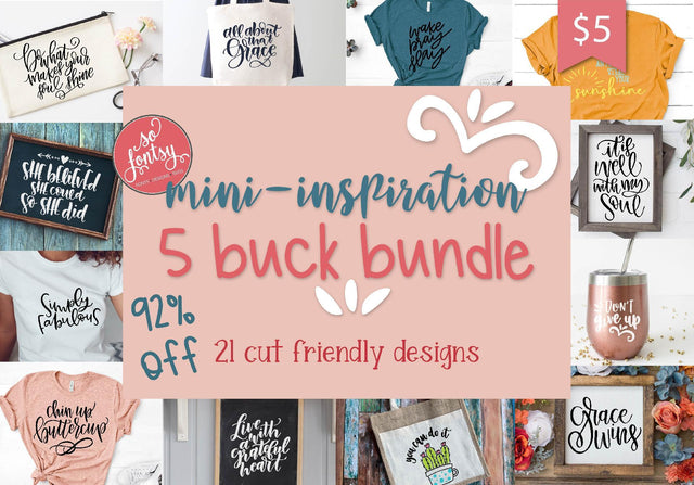 So Fontsy Mini-Inspiration Five Buck Bundle Bundle So Fontsy Design Shop 