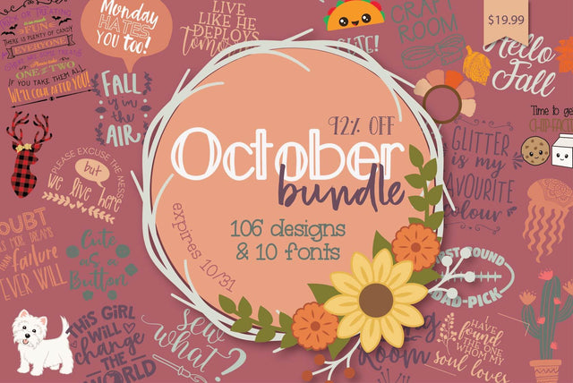 So Fontsy October 2018 Bundle Bundle So Fontsy Design Shop 
