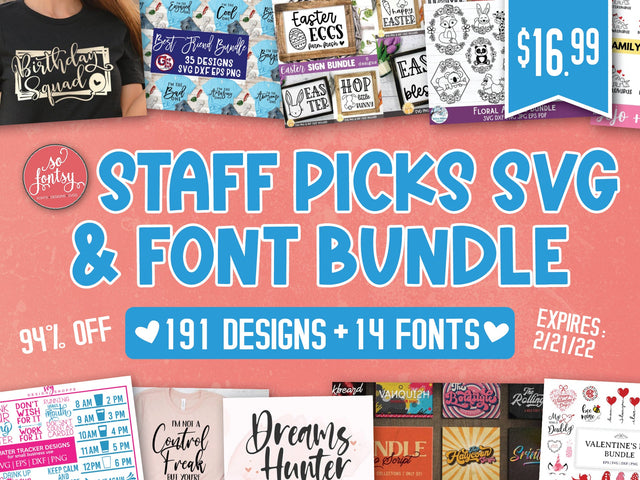 So Fontsy Staff Picks Design and Font Bundle Bundle So Fontsy Design Shop 