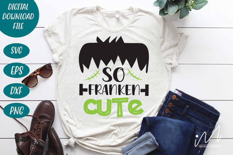 So franken cute svg, Halloween girl svg, Halloween boy svg SVG Isabella Machell 