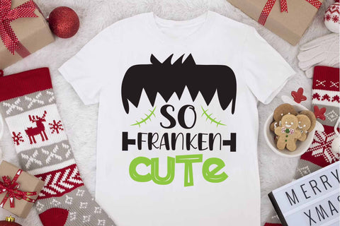 So franken cute svg, Halloween girl svg, Halloween boy svg SVG Isabella Machell 