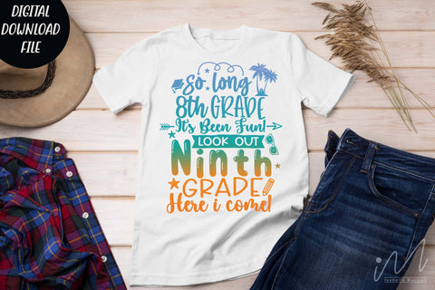 So long 8th grade it's been fun svg,Graduation svg, Graduation t shirt, Cut files, Graduation cricut, Summer t shirt svg SVG Isabella Machell 