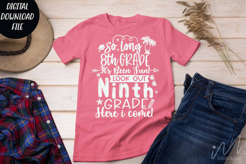 So long 8th grade it's been fun svg,Graduation svg, Graduation t shirt, Cut files, Graduation cricut, Summer t shirt svg SVG Isabella Machell 