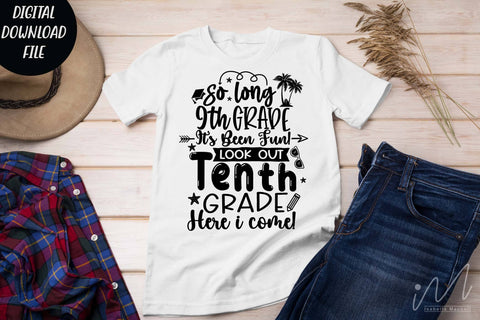 So long 9th grade it's been fun svg,Graduation svg, Graduation t shirt, Cut files, Graduation cricut, Summer t shirt svg SVG Isabella Machell 