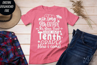 So long 9th grade it's been fun svg,Graduation svg, Graduation t shirt, Cut files, Graduation cricut, Summer t shirt svg SVG Isabella Machell 