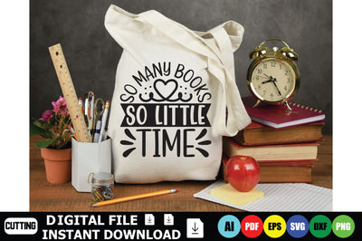 So Many Books So Little Time SVG Shahin alam 