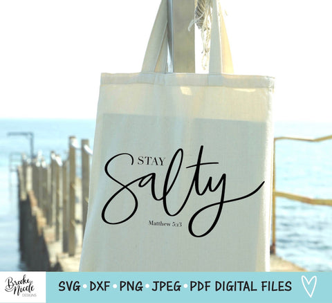 So Salty SVG Cut File | Christian tshirt SVG | png | jpeg | dxf | Cricut SVG | Silhouette | Instant Download | farmhouse sign svg SVG Brooke Nicole Designs 