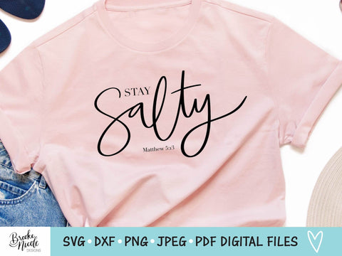 So Salty SVG Cut File | Christian tshirt SVG | png | jpeg | dxf | Cricut SVG | Silhouette | Instant Download | farmhouse sign svg SVG Brooke Nicole Designs 