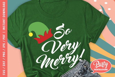 SO VERY MERRY | Christmas SVG SVG Partypantaloons 