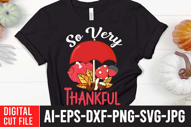 So Very Thankful SVG Cut File SVG BlackCatsMedia 