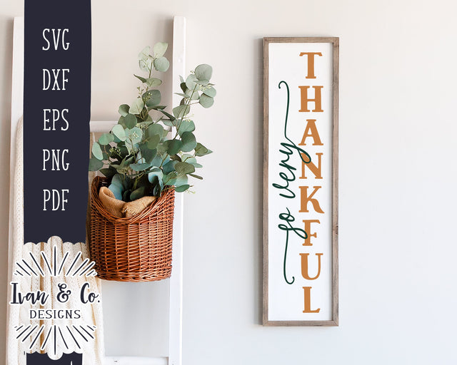 So Very Thankful SVG Files | Fall Svg | Front Porch | Porch Sign | Vertical Sign | Commercial Use | Cricut | Silhouette | Digital Cut Files | DXF PNG (1321787191) SVG Ivan & Co. Designs 