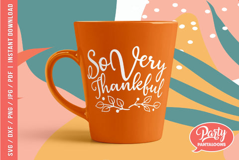 SO VERY THANKFUL | thanksgiving fall SVG SVG Partypantaloons 