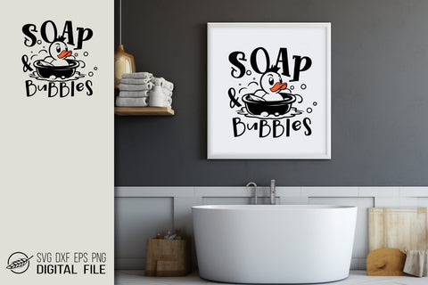 Soap and bubbles, rubber ducky SVG file SVG Boertiek 