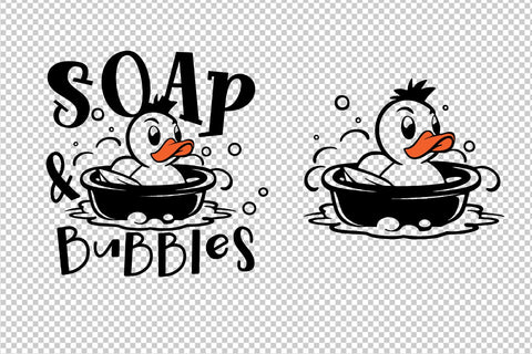 Soap and bubbles, rubber ducky SVG file SVG Boertiek 
