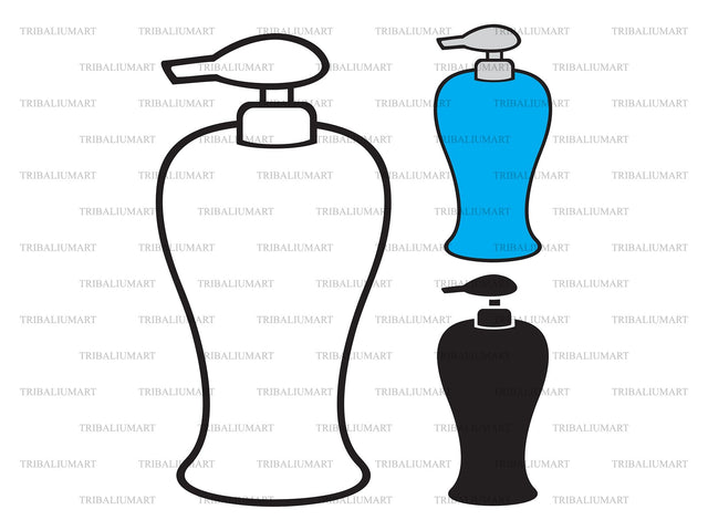 Soap dispenser plastic pump SVG TribaliumArtSF 