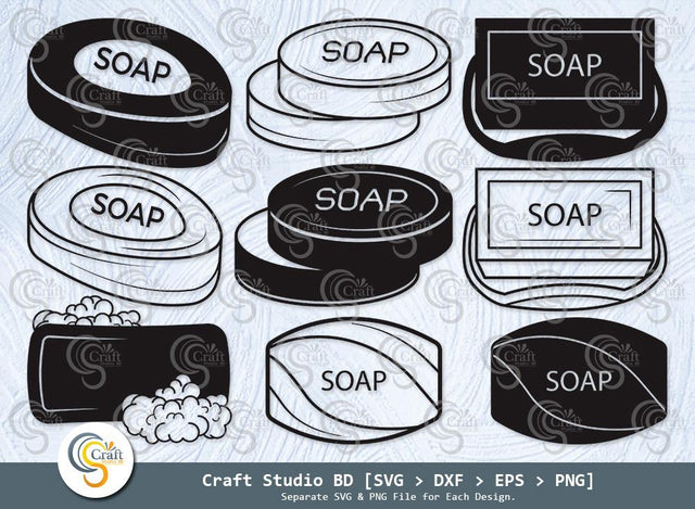 Soap Silhouette, Soap SVG, Soap Bar Svg, Soap Bubbles Svg, Soap Icon Svg, Body Soap Svg, Soap Bundle SVG ETC Craft 