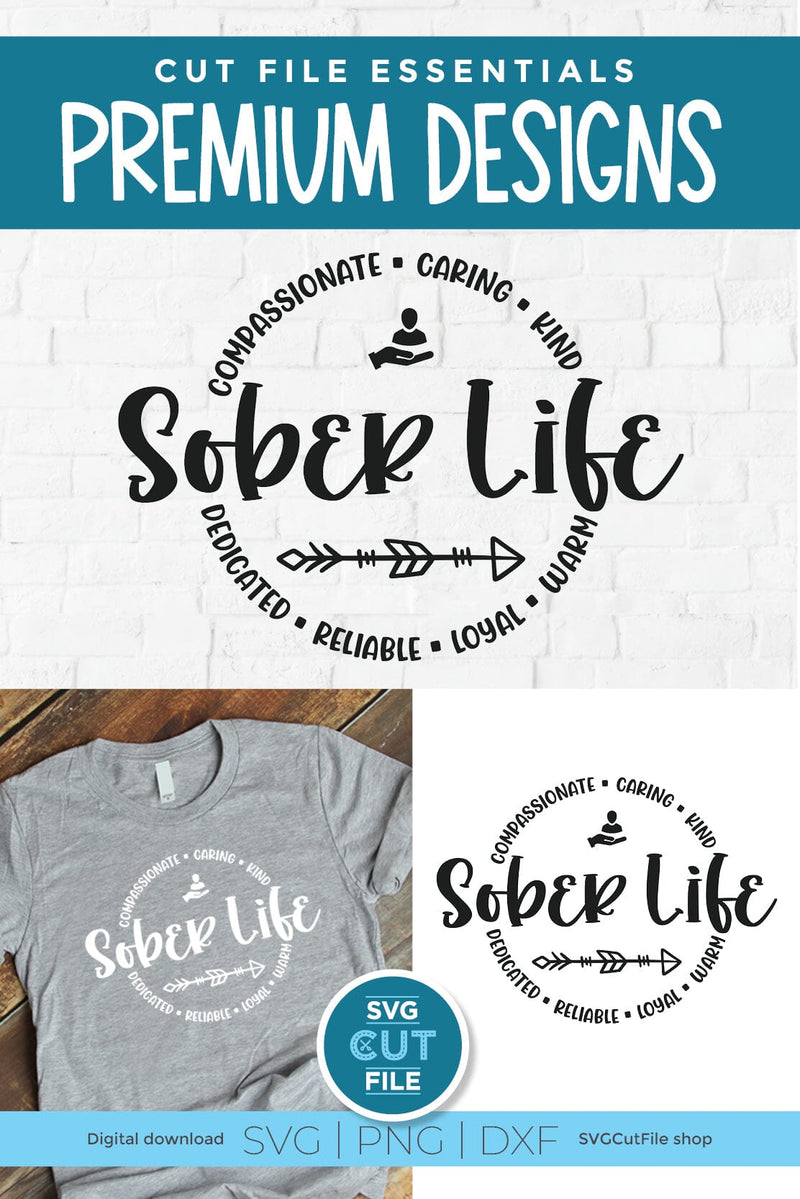 Sober svg - sober life svg for Addiction recovery - So Fontsy