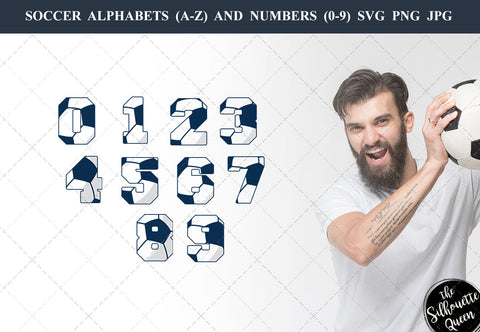 Soccer alphabet a-z svg, soccer number 0-9 svg, alphabet clipart, letters svg font, cut files for cricut, cut files for cricut SVG Loveleen Kaur 