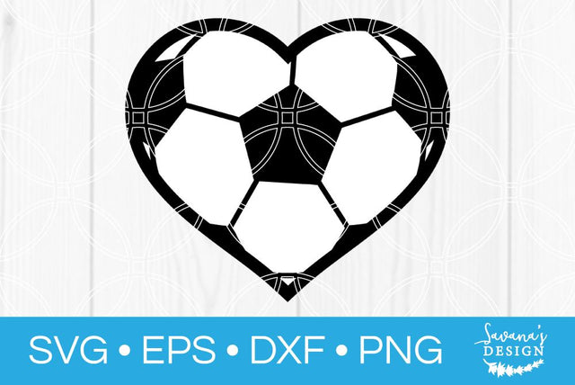 Soccer Ball Heart SVG SavanasDesign 