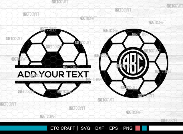 Soccer Ball Monogram, Soccer Ball SVG, Ball Flame Svg, Soccer Ball Icon Svg, Soccer Net Svg, Soccer Monogram Frame Svg, Soccer Ball Bundle SVG ETC Craft 