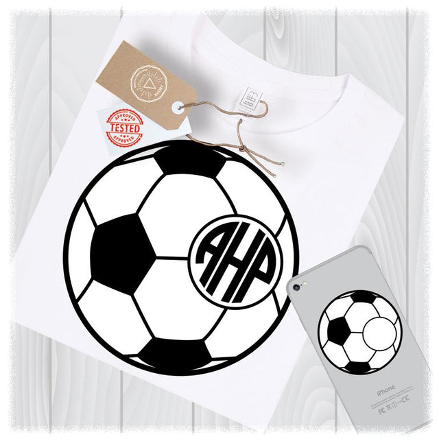 Soccer Ball Monogram SVG Files Mom Sports Frame Designs - Soccer Monogram SVG - Soccer Mom Monogram SVG - Sports Svg Files SVG My Sew Cute Boutique 