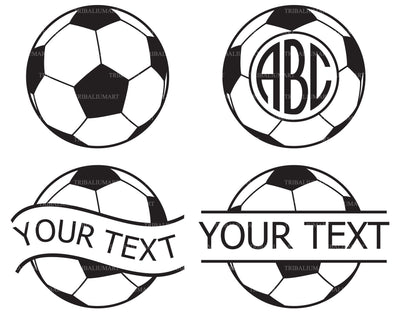 Soccer ball monogram SVG TribaliumArtSF 