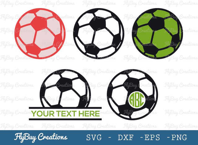 Soccer Ball Svg Cut File| Sports Ball | Soccer Ball Silhouette | Soccer Ball Outline | Circle Monogram | Split Monogram SVG ETC Craft 