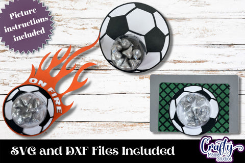 Soccer Candy Dome Holder, Soccer Ball Sports Candy Bundle SVG Crafty Mama Studios 