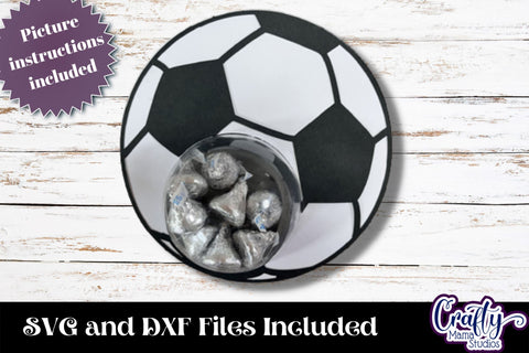 Soccer Candy Dome Holder, Soccer Ball Sports Candy Bundle SVG Crafty Mama Studios 