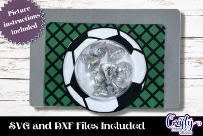 Soccer Candy Dome Holder, Soccer Goal Sports Candy Ornament SVG Crafty Mama Studios 