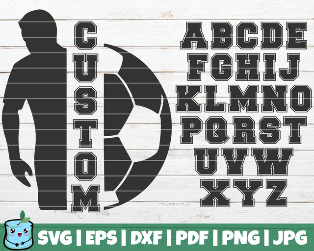 Soccer Custom Frame - Alphabet Included SVG MintyMarshmallows 