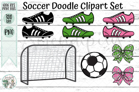 Soccer Doodle Alphabet Bundle Sublimation Serendipity and Art 