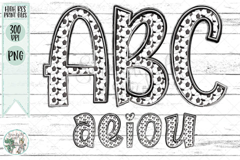 Soccer Doodle Alphabet Bundle Sublimation Serendipity and Art 